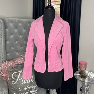 Pink corduroyed jacket. Size 11 to 13.